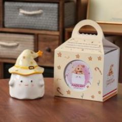 高颜值马克杯可爱水杯带盖伴手礼女生万圣节礼物卡通幽灵陶瓷杯子